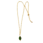 Tawera Neckalce - 14k Rolled Gold with Greenstone by Charlotte Penman