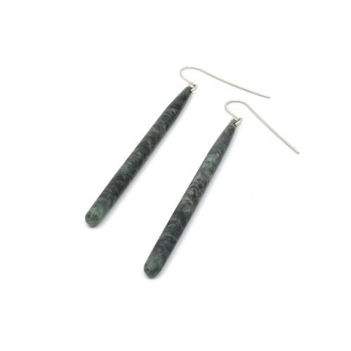 Te Tau Ihu Pounamu Drop Earrings | by Elisha Hobbs