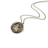 Timepiece Berries and Vines Wreath Pendant with Bee - Brass | by Rainey Designs