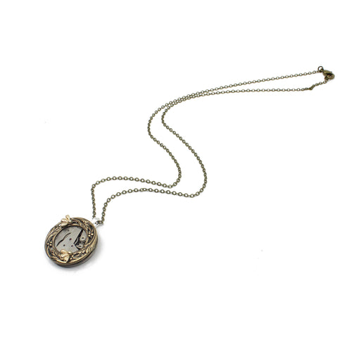 Timepiece Berries and Vines Wreath Pendant with Bee - Brass | by Rainey Designs