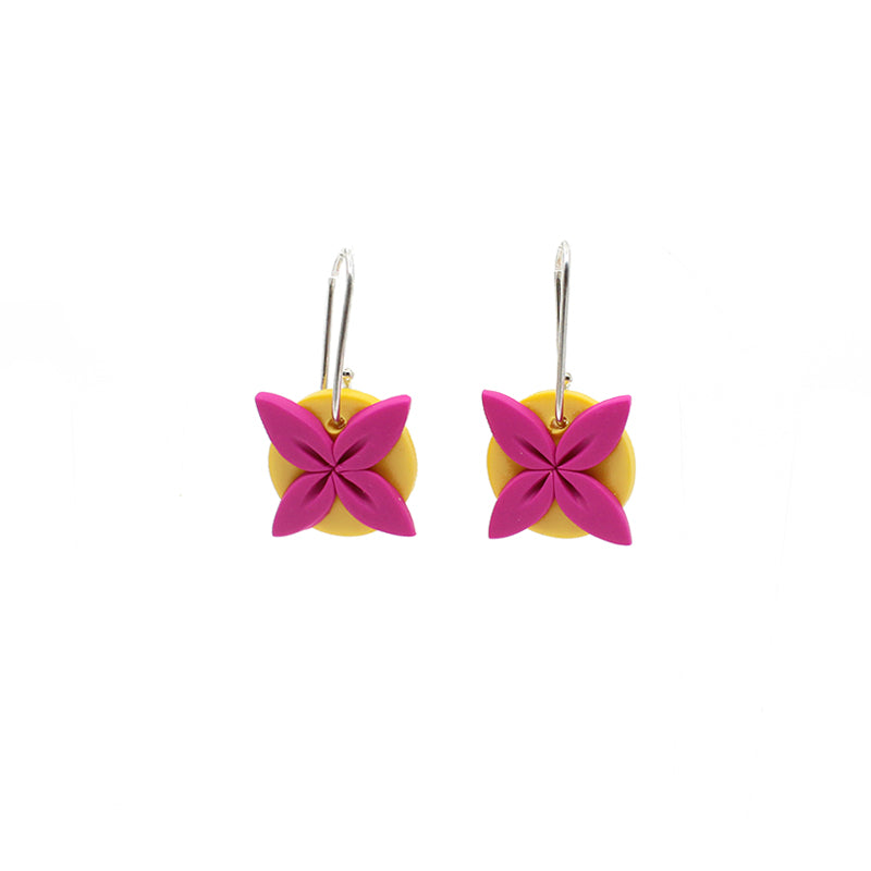 Tipani Earrings Pink & Yellow | by Leone Samu Tui