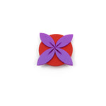 Tipani Statement Brooch Red & Purple | by Leone Samu Tui