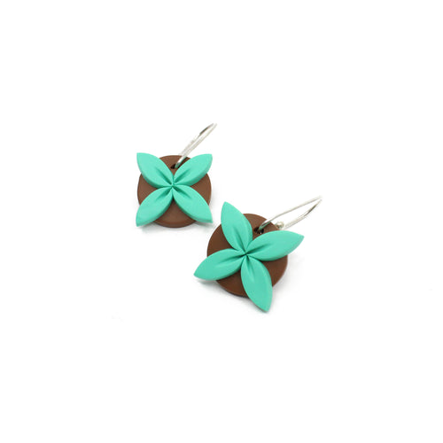 Tipani Earrings Turquoise & Brown | by Leone Samu Tui