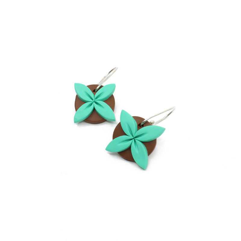 Tipani Earrings Turquoise & Brown | by Leone Samu Tui
