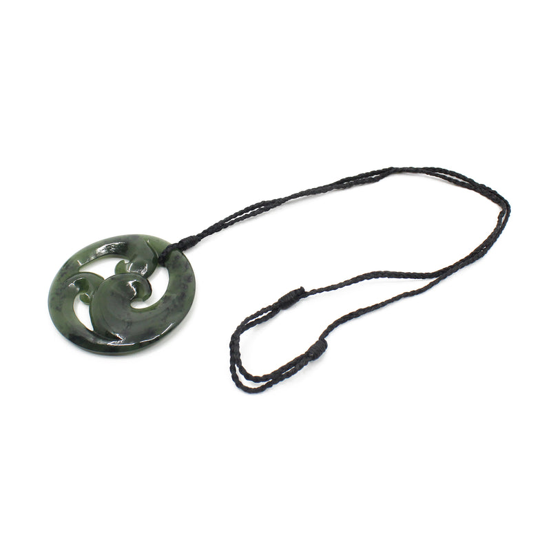 Triple Koru Pounamu Pendant | by Moreton Carvers