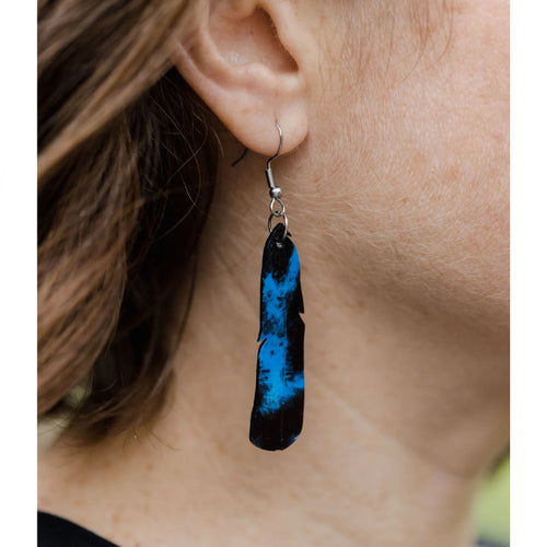 Tūī Feather Earrings | by Remix Plastic