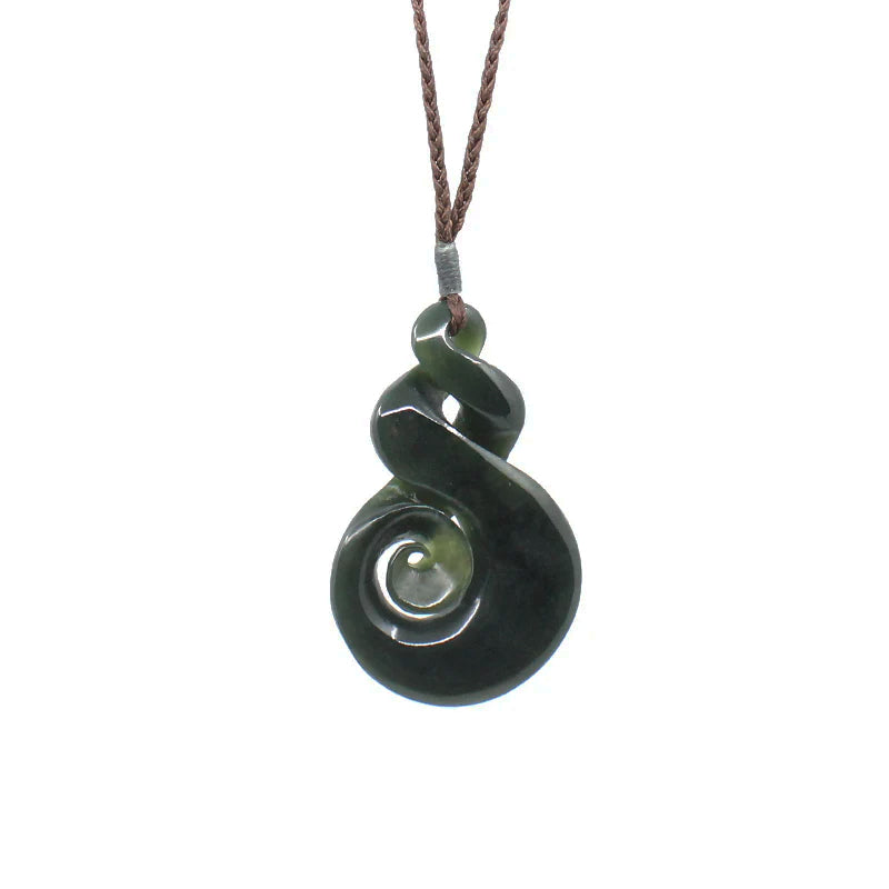 Double Twist with Koru Pounamu Pendant