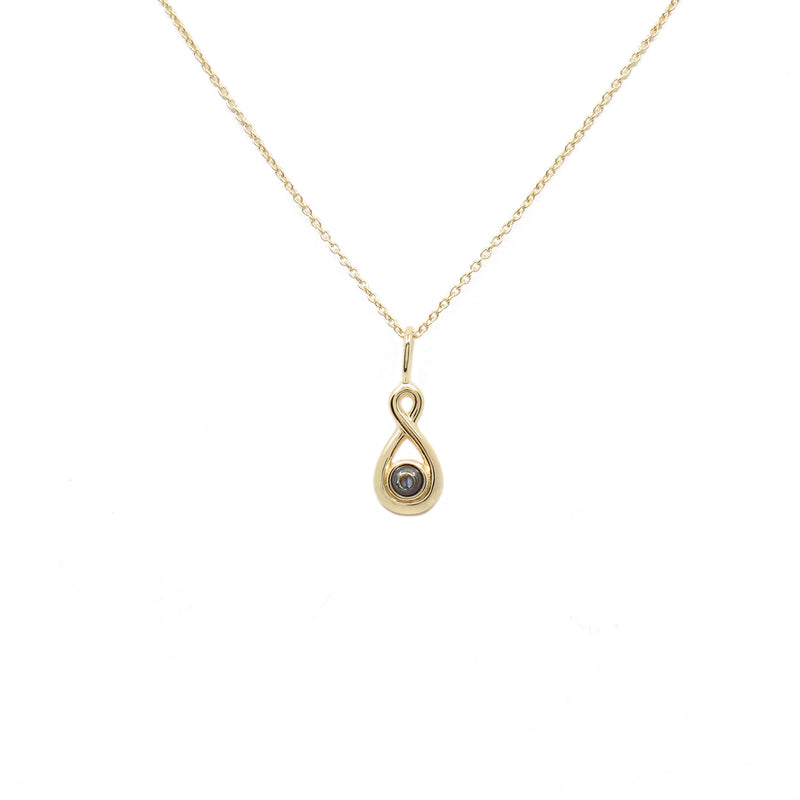 Twist and Pāua 18KT Gold Plated Necklace | by Little Taonga