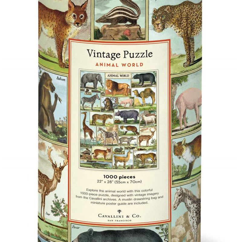 Vintage Animal World Puzzle 1000pc