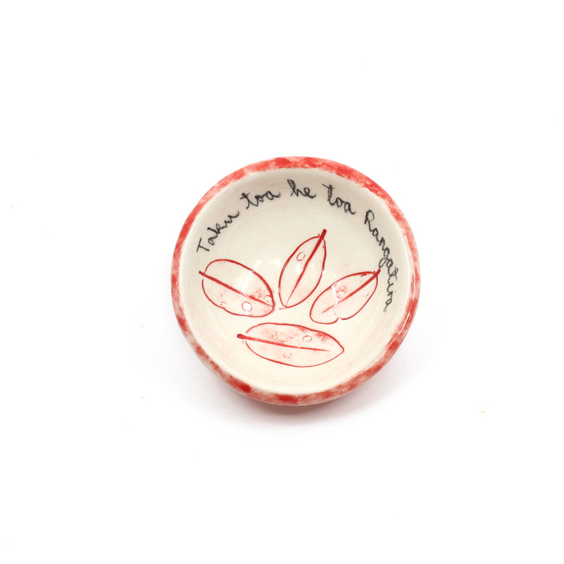 Whakataukī  Bowl Small - Red| by Borrowed Earth
