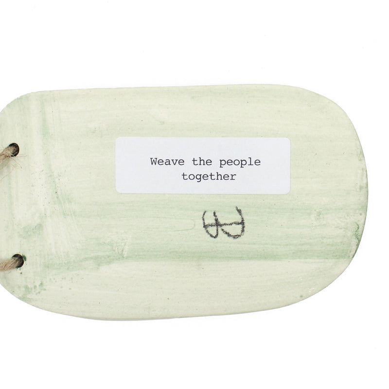 Whakataukī  Wall Hanging Small - Green | by Borrowed Earth
