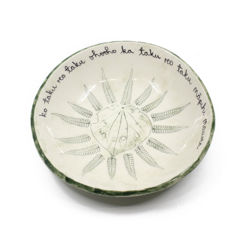 Whakataukī  Bowl Large - Green | by Borrowed Earth