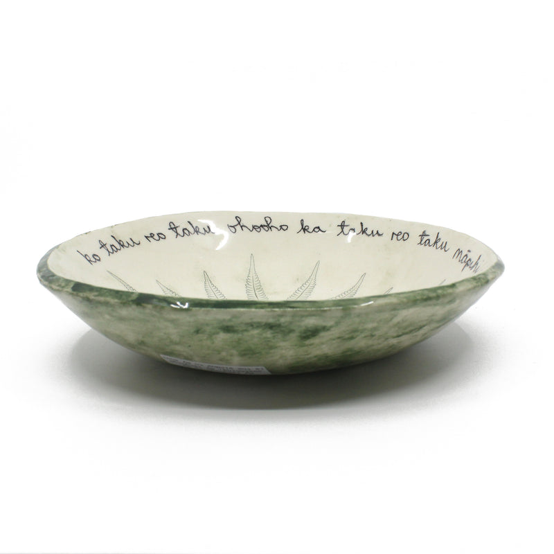 Whakataukī  Bowl Large - Green | by Borrowed Earth