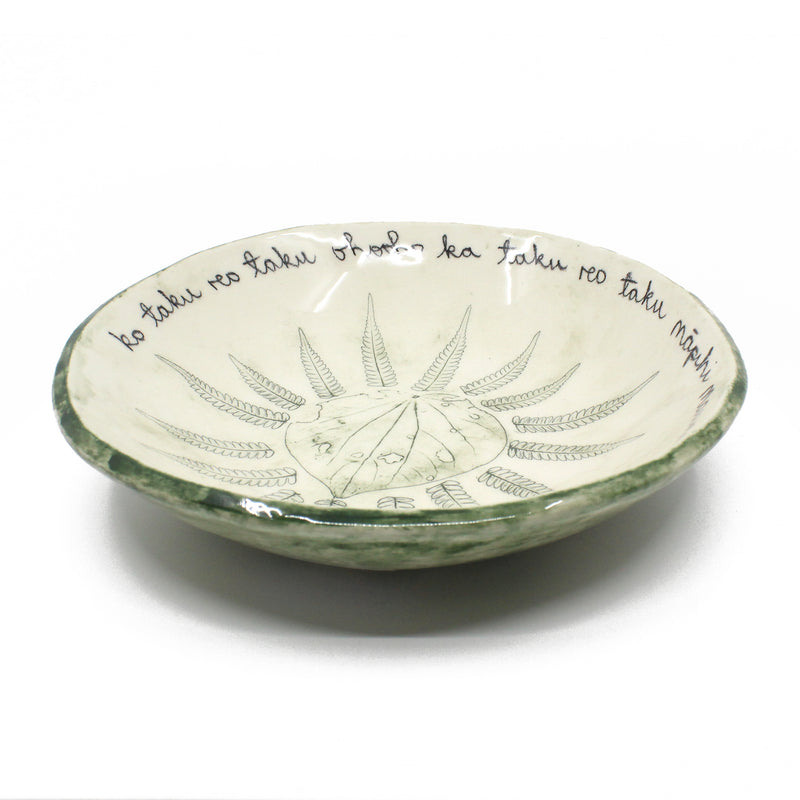 Whakataukī  Bowl Large - Green | by Borrowed Earth