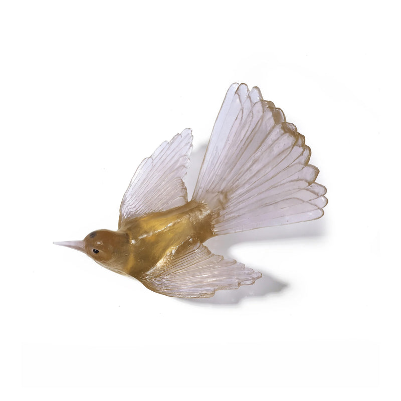 Glass Pīwakawaka / Fantail Wall Sculpture  | by Luke Jacomb Studio