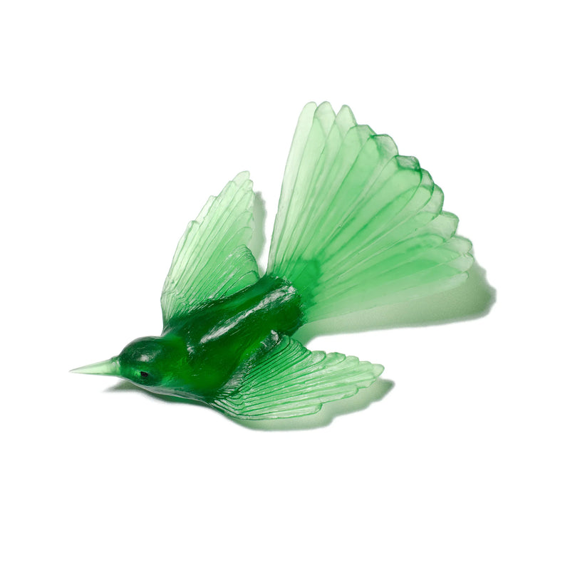 Glass Pīwakawaka / Fantail Wall Sculpture  | by Luke Jacomb Studio