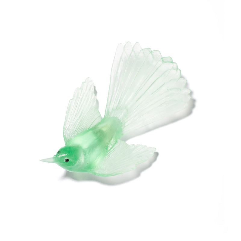 Glass Pīwakawaka / Fantail Wall Sculpture  | by Luke Jacomb Studio