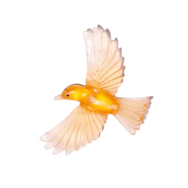 Glass Mōhua / Yellowhead Wall Sculpture  | by Luke Jacomb Studio
