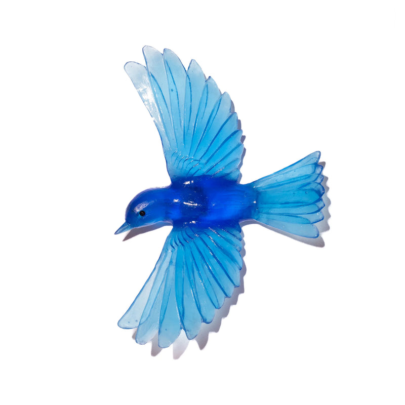 Glass Mōhua / Yellowhead Wall Sculpture  | by Luke Jacomb Studio
