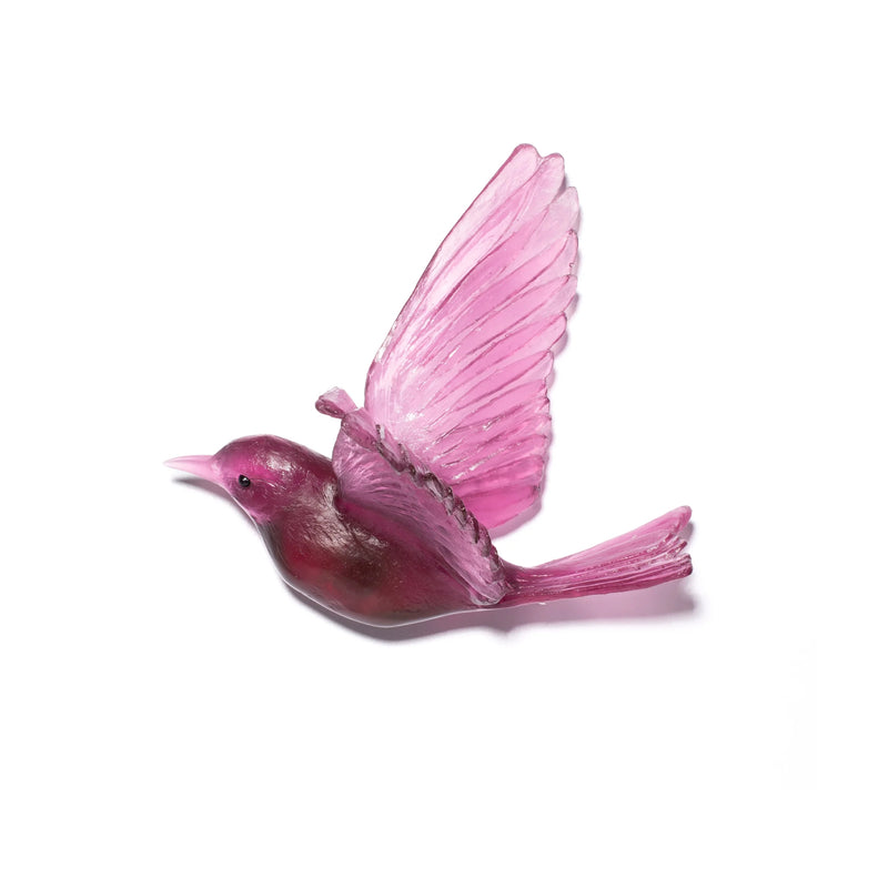 Glass Hihi / Stitchbird  Wall Sculpture  | by Luke Jacomb Studio