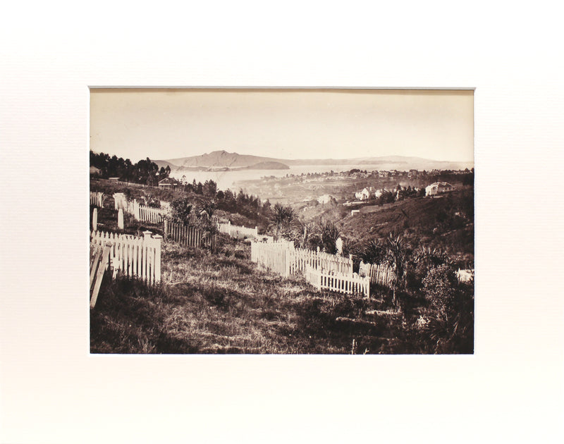 FROM OUR COLLECTION - Photographing Early Auckland I The cemetery, Auckland circa 1868 I Matted Print