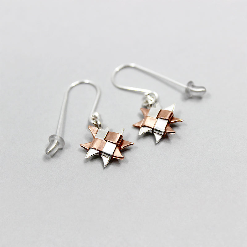 Silver & Copper Whetū (Star) Earrings | by Keri-Mei Zagrobelna