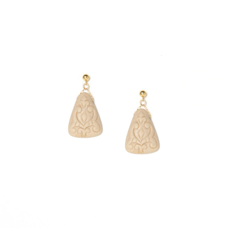 Agora Earrings - Sandstone & 14k Gold Plate | by Charlotte Penman