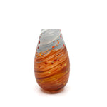 Autumn Volcanic Teardrop Glass Vase - Orange Small