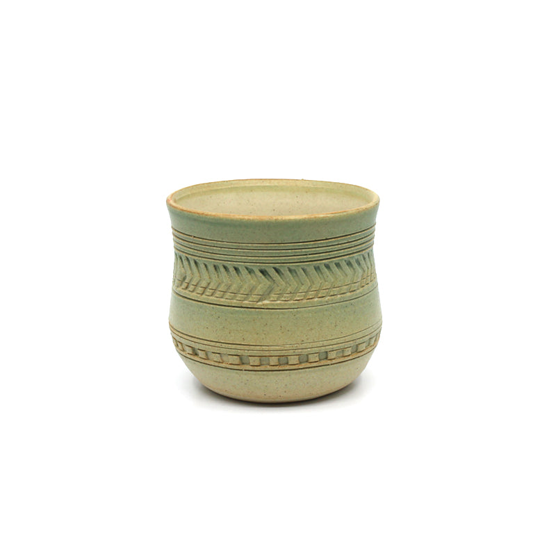 Ceramic Beaker Cup Green Glaze