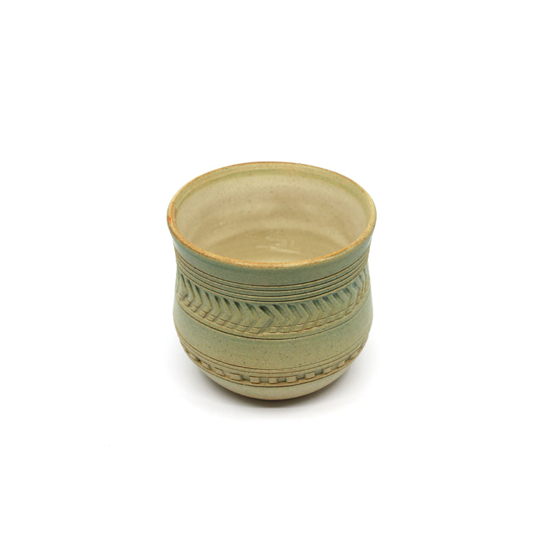 Ceramic Beaker Cup Green Glaze