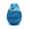 Huka Falls Volcanic Teardrop Glass Vase - Blue