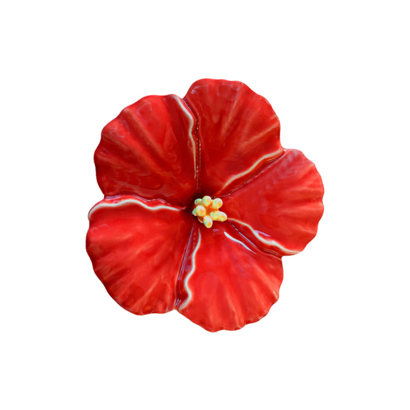 Ceramic Hibiscus Wall Flower - Red | By Bob Steiner – Auckland Museum ...