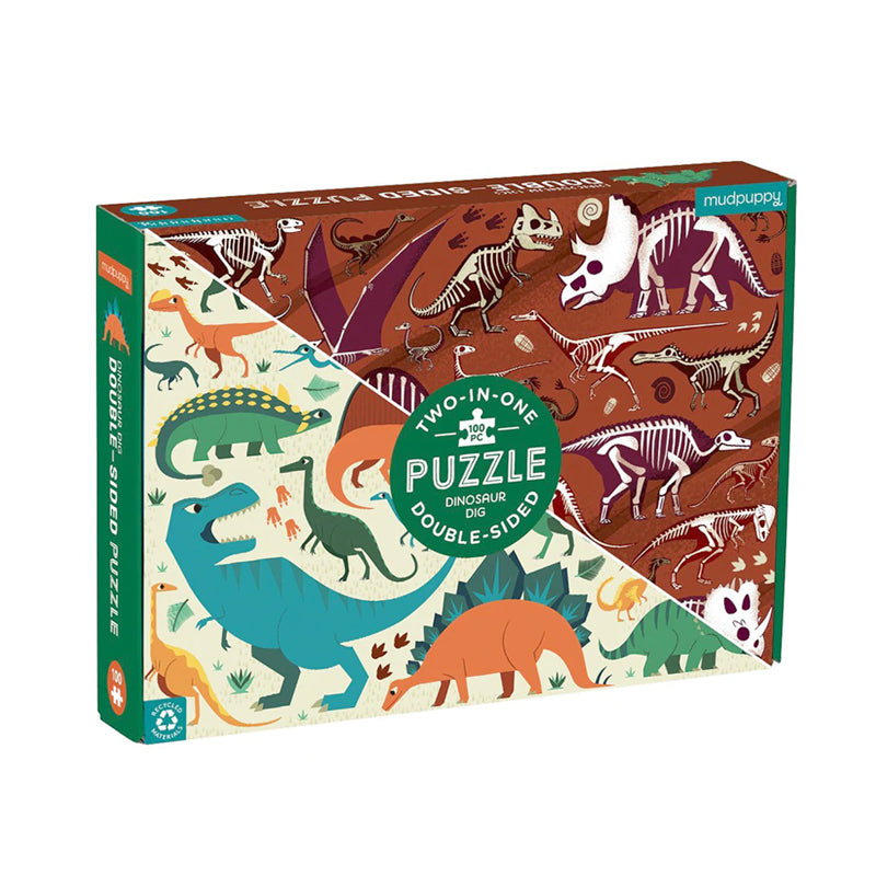 Dinosaur Dig 100pce Double Side Puzzle