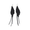Double Feather and Tassel Up-cycled Earrings | by Ronja Schipper