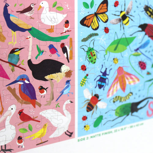 Double Sided - 2 in 1 Bugs & Birds Puzzle