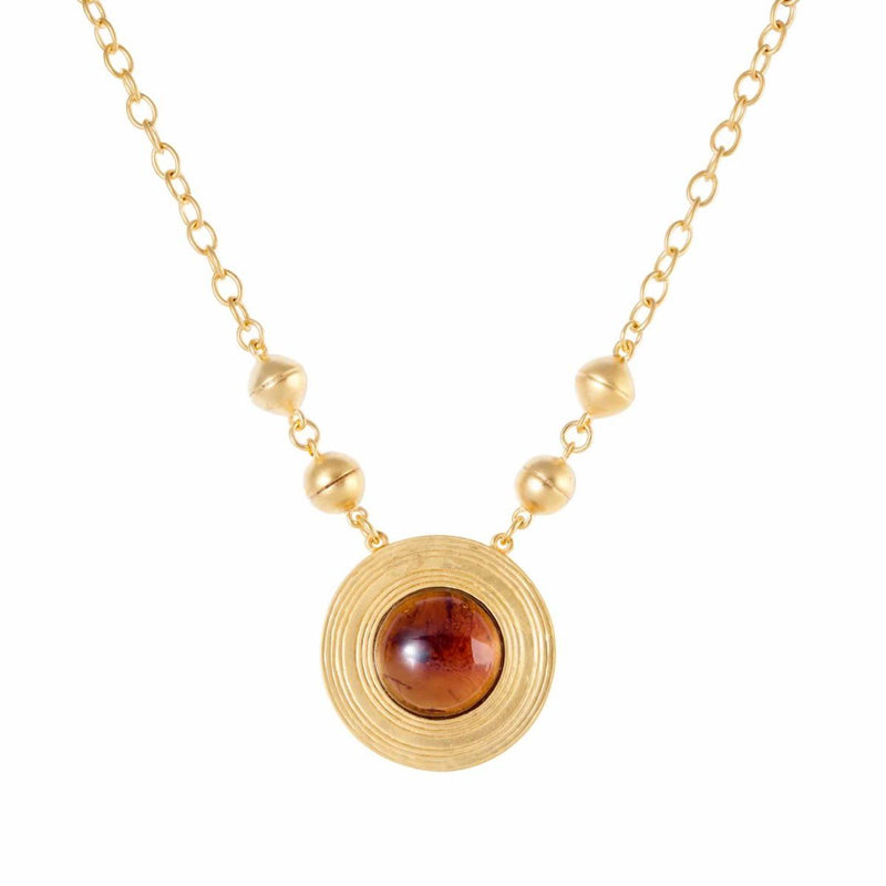 Amber & Gold Plated Pendant
