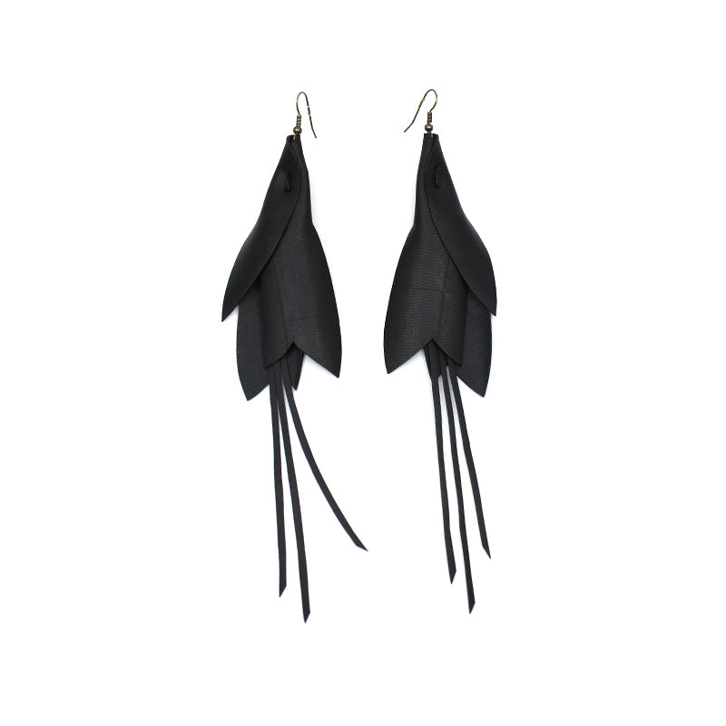 Kowhai and Tassel Up-cycled Earrings | by Ronja Schipper