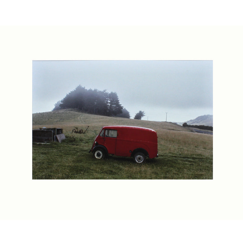 Print - Ngaire's Red Van, Mihiwaka - Robin Morrison: Road Trip