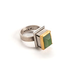 Pounamu, Gold and Sterling Silver Ring | by Neil Adcock