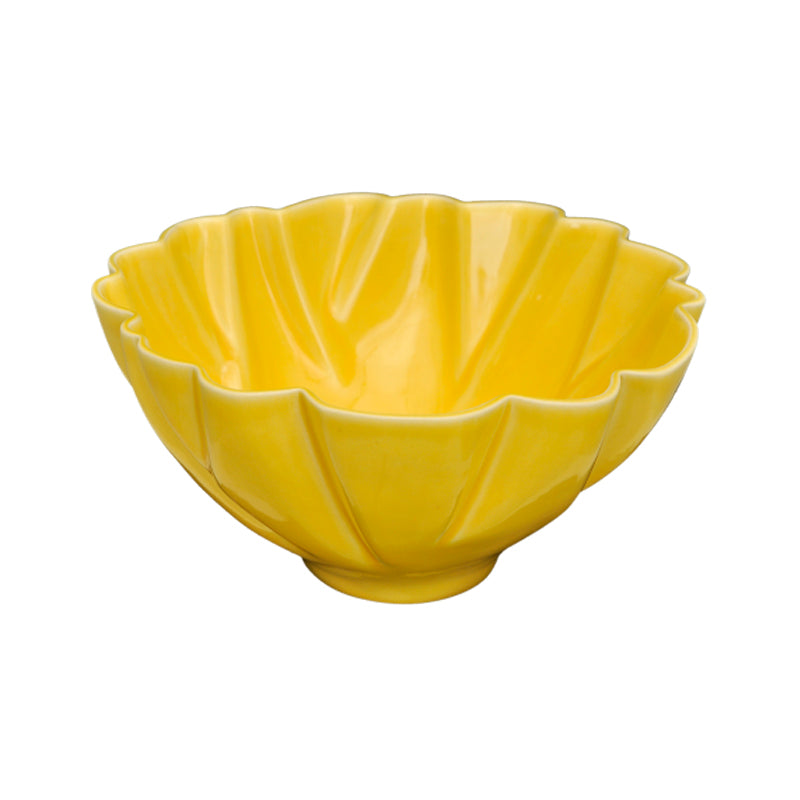 Ceramic Rumple Bowl Large - Lemon Colour | By Bob Steiner