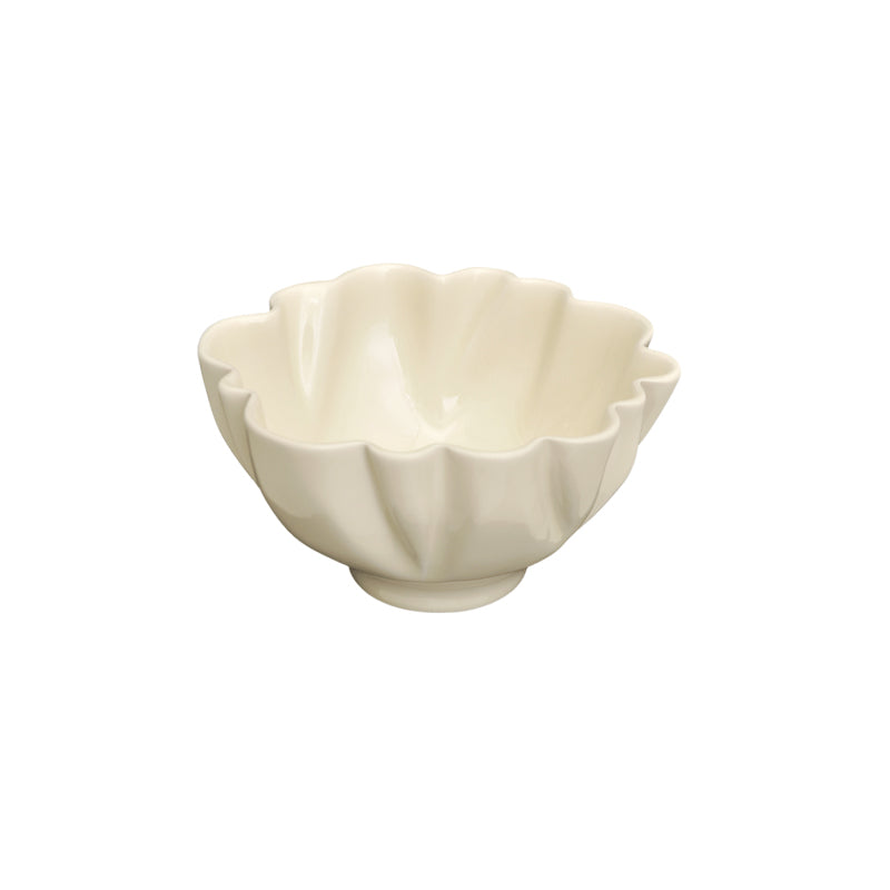 Ceramic Rumple Bowl Small - Bone White | By Bob Steiner