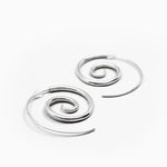 Silver Spiral Earrings - Large | by Nick Feint