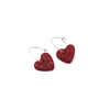 Red Heart Glass Earrings | by Judy Newton